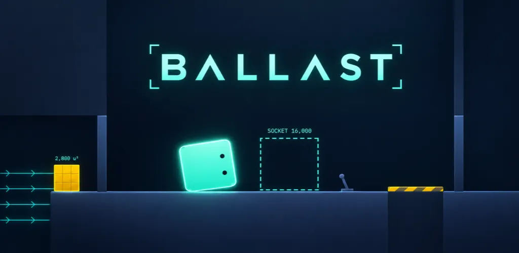 BALLAST: a glowing green block next to a dashed socket